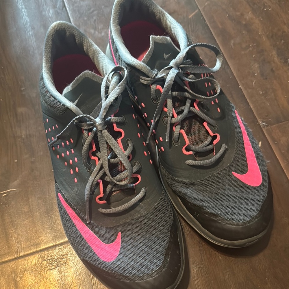 Women's Athletic Shoes - Gray and Pink